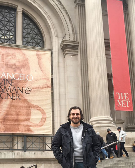 Joshua Jacobo at the 2018 Michelangelo Exhibit at the Metropolitan Museum